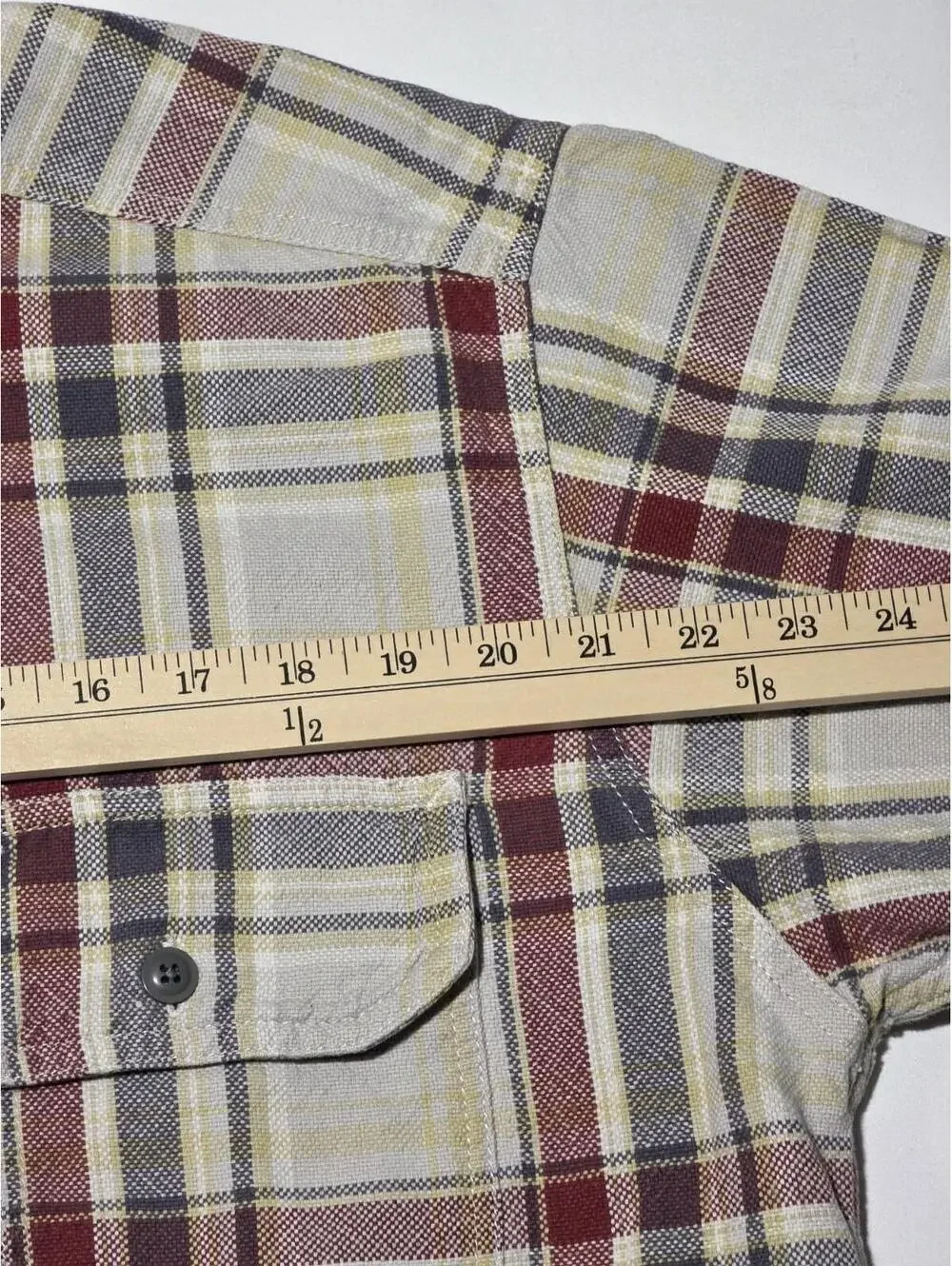 Vintage 90s Levi's Plaid Flannel Shirt XL Red Gray Yellow Heavy Duty Workwear